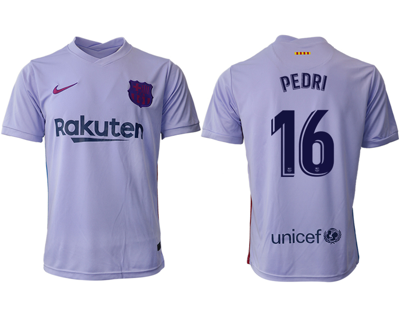 Men 2021-2022 Club Barcelona away aaa version purple #16 Soccer Jersey